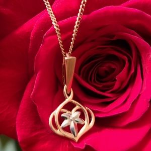 Pendant and necklace russian vintage gold chain